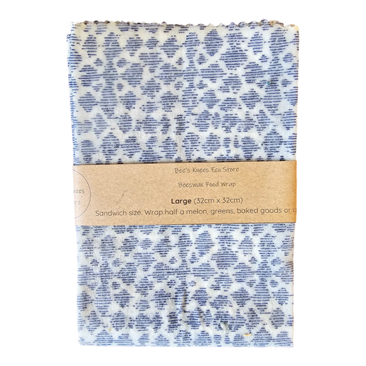 Large Beeswax Wrap - Blue Abstract