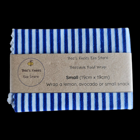 Small Beeswax Wrap - Blue Stripe