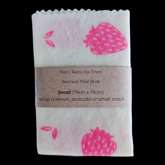 Small Beeswax Wrap - Pink Strawberry