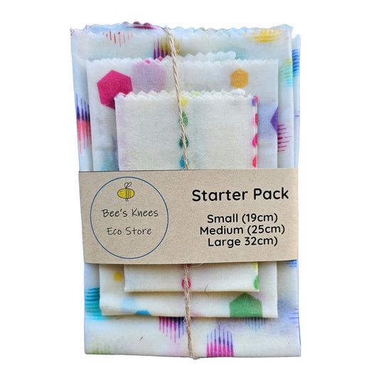 STARTER PACK Beeswax Wraps "Bright Bee"