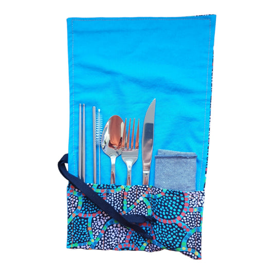 Cutlery Sets - Zero Waste Utensil Kit - Travel Utensils - Camping Cutlery:  Warlu Native Seed Dreaming